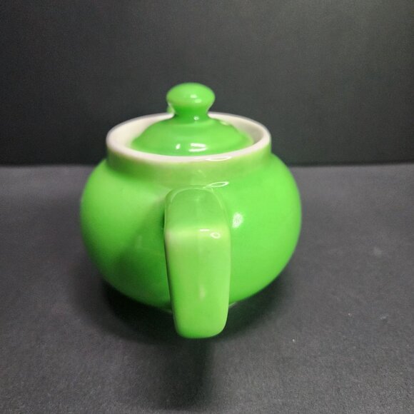 Vtg Shenango China New Castle Teapot Lime Green Restaurantware One Cup Tea Pot - Picture 3 of 10